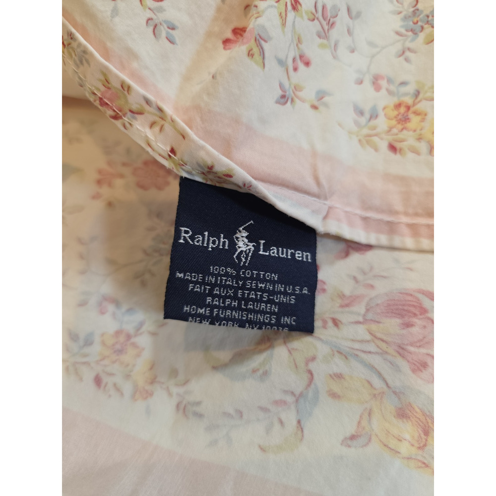 Ralph Lauren Millicent King Flat Fitted Sheets Pink Floral Italy Grandmillennial - Picture 4 of 15
